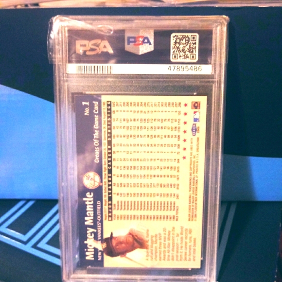 ⚾🏆Mickey Mantle "Fleer Greats Of The Game Seal" Portrait Card🏆⚾ - Picture 2 of 4